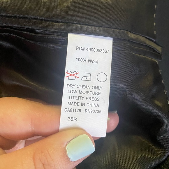 Bruno Piattelli Blazer Mens 38R Black Plaid Wool Sport Coat 2 Button Suit Jacket - Picture 7 of 7